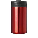 Cana termos 300 ml, perete dublu, Everestus, 20IAN2489, Rosu, Otel, Plastic