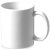 Bahia 330 ml ceramic mug, Ceramic, White