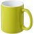 Cana ceramica 330 ml cu maner si exterior colorat, Everestus, 20IAN1143, Verde Lime, Alb