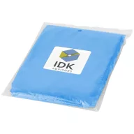   Ziva disposable rain poncho with pouch, PE plastic, Royal blue