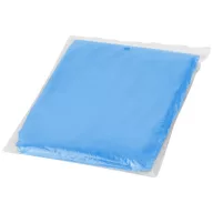   Ziva disposable rain poncho with pouch, PE plastic, Royal blue