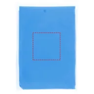   Ziva disposable rain poncho with pouch, PE plastic, Royal blue
