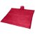 Ziva disposable rain poncho with pouch, PE plastic, Red