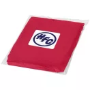 Ziva disposable rain poncho with pouch, PE plastic, Red