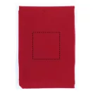 Ziva disposable rain poncho with pouch, PE plastic, Red