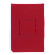 Ziva disposable rain poncho with pouch, PE plastic, Red