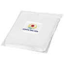Ziva disposable rain poncho with pouch, PE plastic, White
