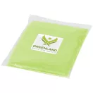 Ziva disposable rain poncho with pouch, PE plastic, Lime