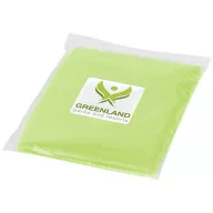 Ziva disposable rain poncho with pouch, PE plastic, Lime