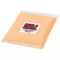 Ziva disposable rain poncho with pouch, PE plastic, Orange