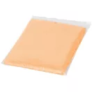 Ziva disposable rain poncho with pouch, PE plastic, Orange