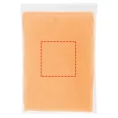Ziva disposable rain poncho with pouch, PE plastic, Orange