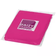 Ziva disposable rain poncho with pouch, PE plastic, Pink