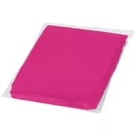 Ziva disposable rain poncho with pouch, PE plastic, Pink