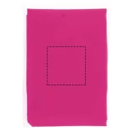 Ziva disposable rain poncho with pouch, PE plastic, Pink