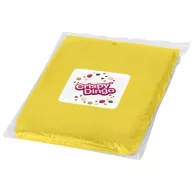 Ziva disposable rain poncho with pouch, PE plastic, Yellow