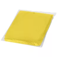Ziva disposable rain poncho with pouch, PE plastic, Yellow