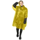 Ziva disposable rain poncho with pouch, PE plastic, Yellow