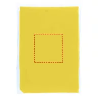 Ziva disposable rain poncho with pouch, PE plastic, Yellow