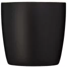 Cana ceramica 340 ml cu interior colorat, Everestus, 20IAN1166, Negru, Alb
