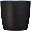 Cana ceramica 340 ml cu interior colorat, Everestus, 20IAN1162, Negru, Albastru