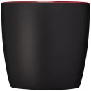 Cana ceramica 340 ml cu interior colorat, Everestus, 20IAN1163, Negru, Rosu