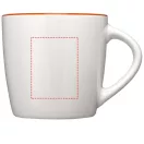 Cana ceramica 340 ml, Everestus, 20IAN1106, Alb, Portocaliu