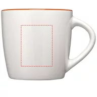 Cana ceramica 340 ml, Everestus, 20IAN1106, Alb, Portocaliu