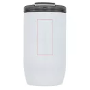 Cana termoizolanta, perete dublu, 380 ml, pentru voiaj, Everestus, LM, otel inoxidabil, alb