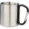 Cana termos cu carabina, Everestus, 2610E19223, 200 ml, Cu carabina, 8.5x10.5 cm, Otel inoxidabil, Negru
