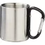 Cana termos cu carabina, Everestus, 2610E19223, 200 ml, Cu carabina, 8.5x10.5 cm, Otel inoxidabil, Negru