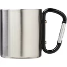 Cana termos cu carabina, Everestus, 2610E19223, 200 ml, Cu carabina, 8.5x10.5 cm, Otel inoxidabil, Negru