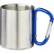 Cana termos cu carabina, Everestus, 2610E19224, 200 ml, Cu carabina, 8.5x10.5 cm, Otel inoxidabil, Albastru