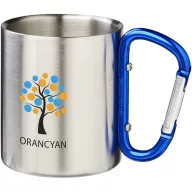   Cana termos cu carabina, Everestus, 2610E19224, 200 ml, Cu carabina, 8.5x10.5 cm, Otel inoxidabil, Albastru