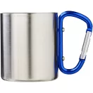 Cana termos cu carabina, Everestus, 2610E19224, 200 ml, Cu carabina, 8.5x10.5 cm, Otel inoxidabil, Albastru