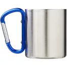 Cana termos cu carabina, Everestus, 2610E19224, 200 ml, Cu carabina, 8.5x10.5 cm, Otel inoxidabil, Albastru