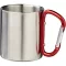 Cana termos cu carabina, Everestus, 2610E19225, 200 ml, Cu carabina, 8.5x10.5 cm, Otel inoxidabil, Rosu