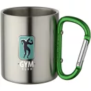 Cana termos cu carabina, Everestus, 2610E19226, 200 ml, Cu carabina, 8.5x10.5 cm, Otel inoxidabil, Verde