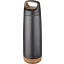 Sticla termos sport 600 ml, perete dublu, cu maner, Everestus, 9IA19381, Otel inoxidabil, Pluta, Negru