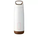 Sticla termos sport 600 ml, perete dublu, cu maner, Everestus, 9IA19383, Otel inoxidabil, Pluta, Alb