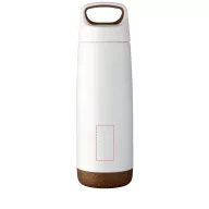   Sticla termos sport 600 ml, perete dublu, cu maner, Everestus, 9IA19383, Otel inoxidabil, Pluta, Alb