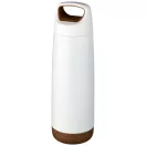 Sticla termos sport 600 ml, perete dublu, cu maner, Everestus, 9IA19383, Otel inoxidabil, Pluta, Alb