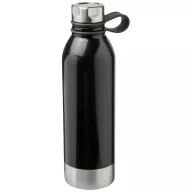   Sticla de apa 740 ml, cu agatatoare din silicon, Everestus, 9IA19193, Otel inoxidabil, Negru