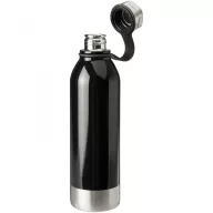   Sticla de apa 740 ml, cu agatatoare din silicon, Everestus, 9IA19193, Otel inoxidabil, Negru