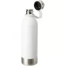 Sticla de apa 740 ml, cu agatatoare din silicon, Everestus, 9IA19196, Otel inoxidabil, Alb