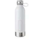 Sticla de apa 740 ml, cu agatatoare din silicon, Everestus, 9IA19196, Otel inoxidabil, Alb