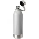 Sticla de apa 740 ml, cu agatatoare din silicon, Everestus, 9IA19195, Otel inoxidabil, Gri