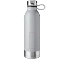Sticla de apa 740 ml, cu agatatoare din silicon, Everestus, 9IA19195, Otel inoxidabil, Gri