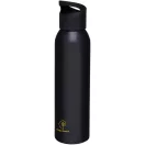 Sticla de apa, Everestus, 2610E18400, 650 ml, Cu maner, 26xØ6.6 cm, Aluminiu, Polipropilena, Negru