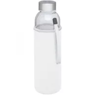   Bidon sport pentru apa, 21MAR1712, 500 ml, 22.1xØ 6.3 cm, Everestus, Sticla, Neopren, Otel, Alb